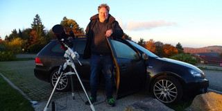 C. Wöhler mit portablem Newton-Reflektor mit Polarisationskamera C. Wöhler mit portablem Newton-Reflektor mit Polarisationskamera