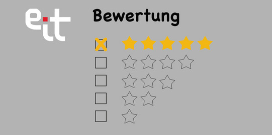 Grafik Bewertungskästchen mit Sternen Grafik Bewertungskästchen mit Sternen
