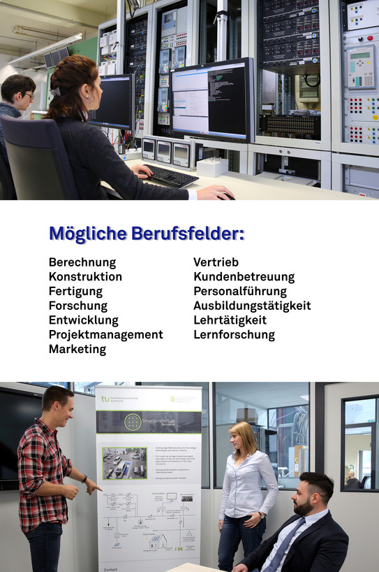 Studierende in verschiedenen Arbeitssituationen auf dem Gebiet der Elektrotechnik Studierende in verschiedenen Arbeitssituationen auf dem Gebiet der Elektrotechnik