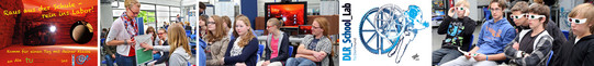 Collage von Fotos aus dem DLR-School-Lab Collage von Fotos aus dem DLR-School-Lab