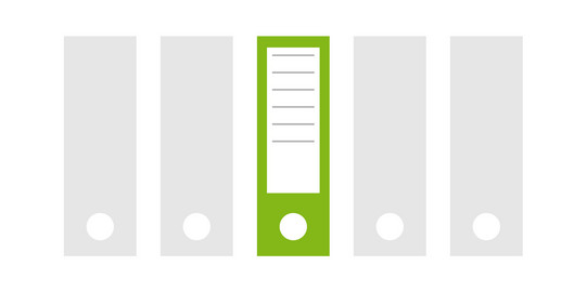 news-icon project folder icon of grey folders, on folder colored green